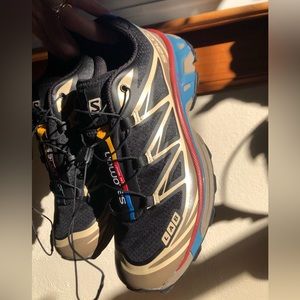 Salomon xt6 women’s 7.5 black/cowhide/falcon worn once!